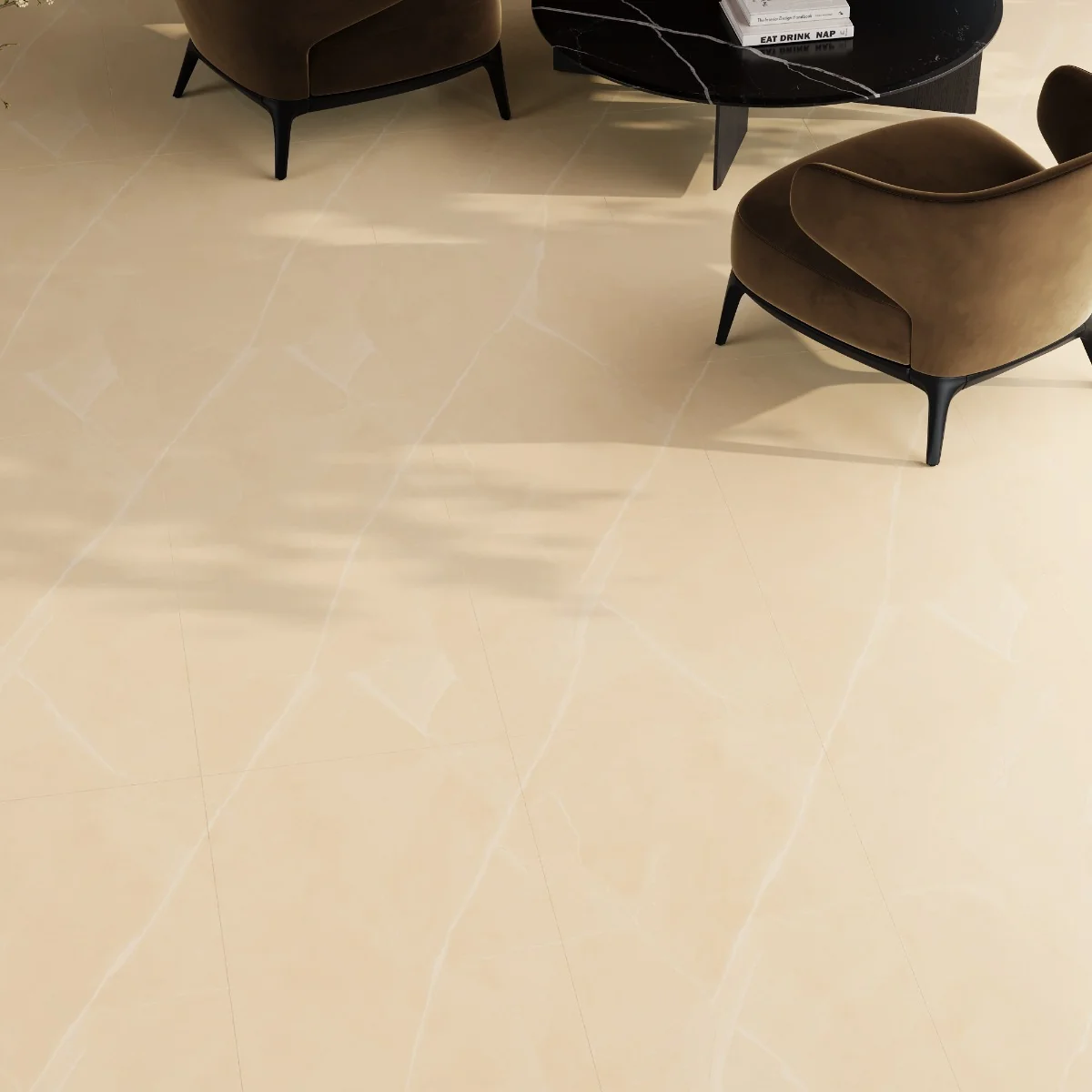 Gresie Exterior / Interior Portelanata Aston Beige 60 x 120 cm Mata Rectificata Tip Marmura