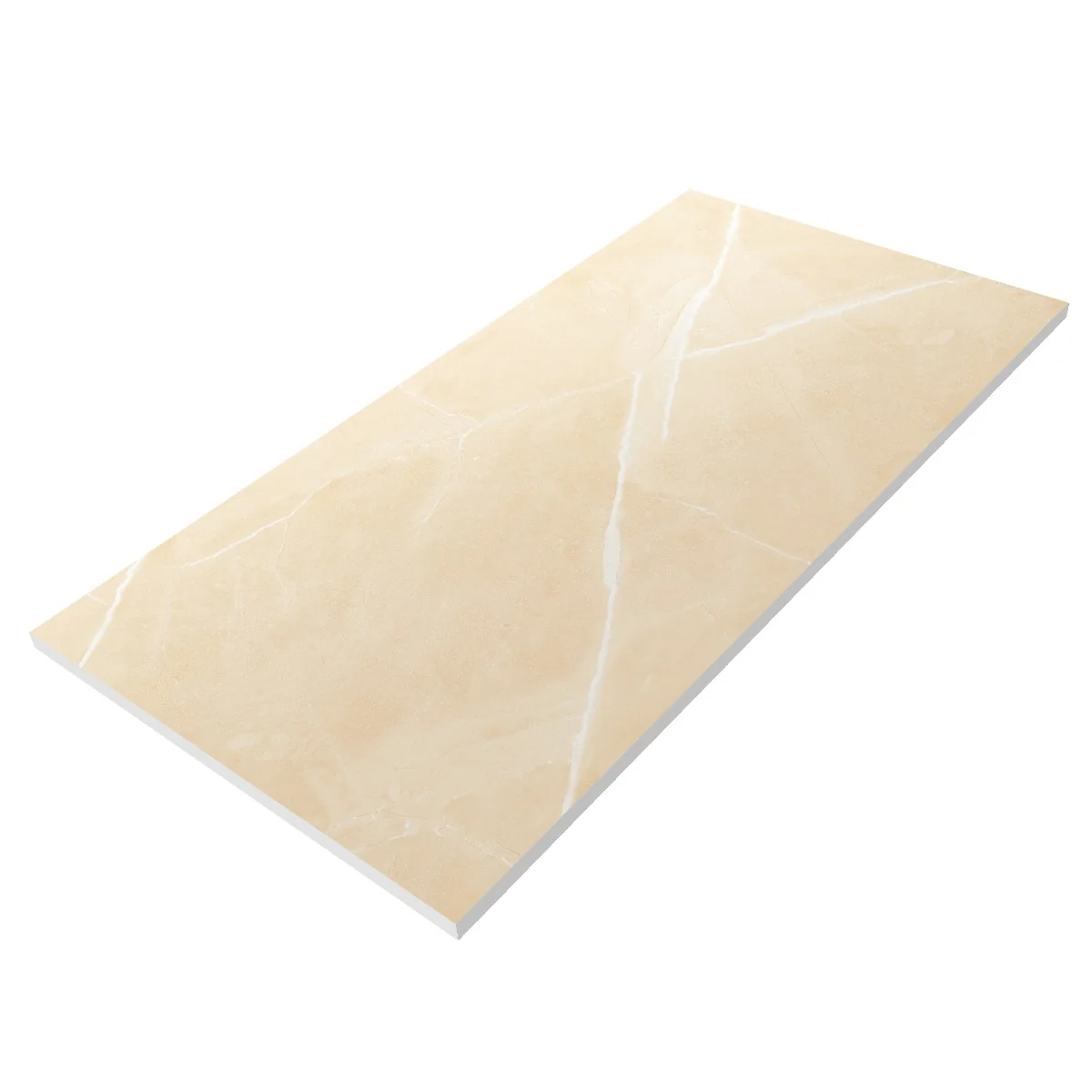 Gresie Exterior / Interior Portelanata Aston Beige 60 x 120 cm Mata Rectificata Tip Marmura