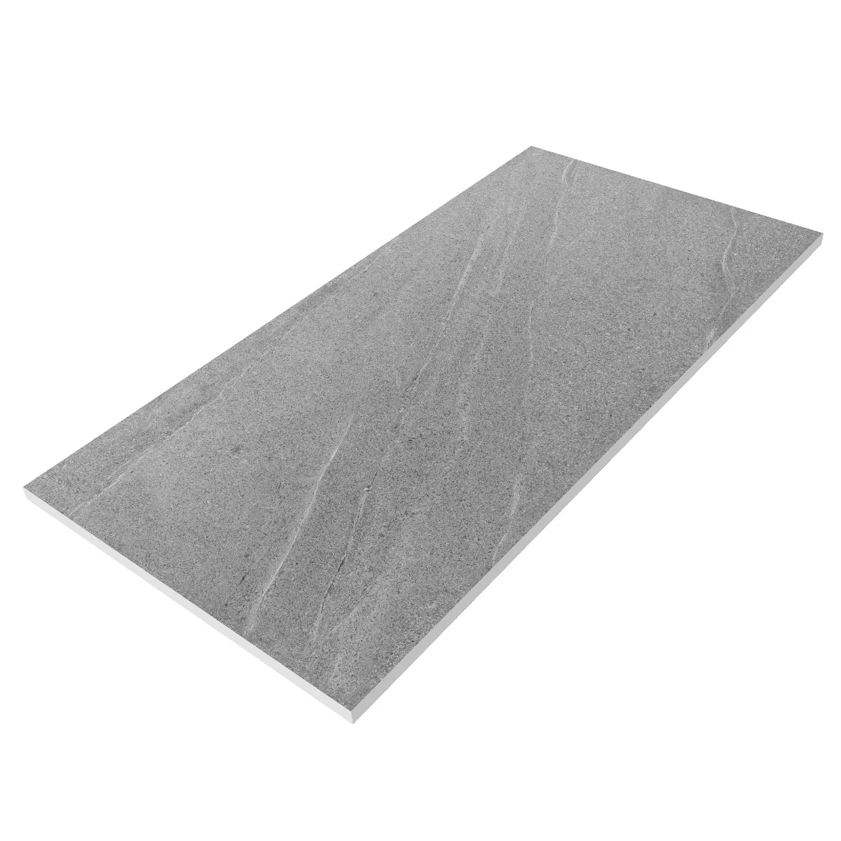 Gresie Exterior / Interior Portelanata Grainy Grey 60 x 120 Cm Mata Rectificata Tip Piatra Naturala