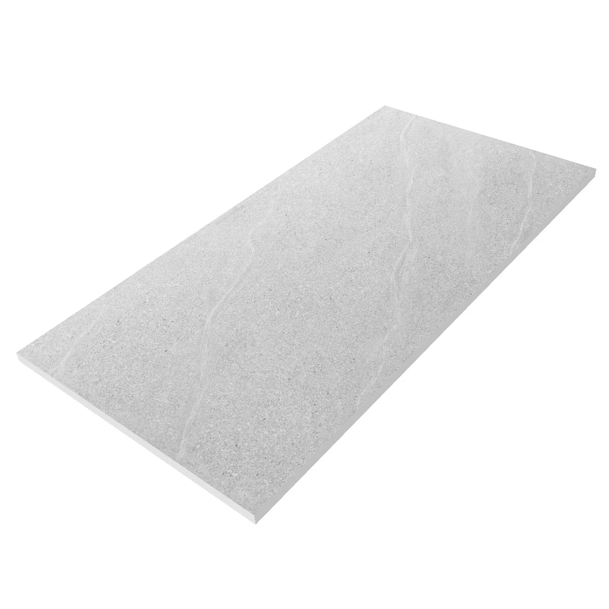 Gresie Exterior / Interior Porțelanată Grainy Bianco 60 x 120 cm Mată Rectificată Tip Piată Naturală