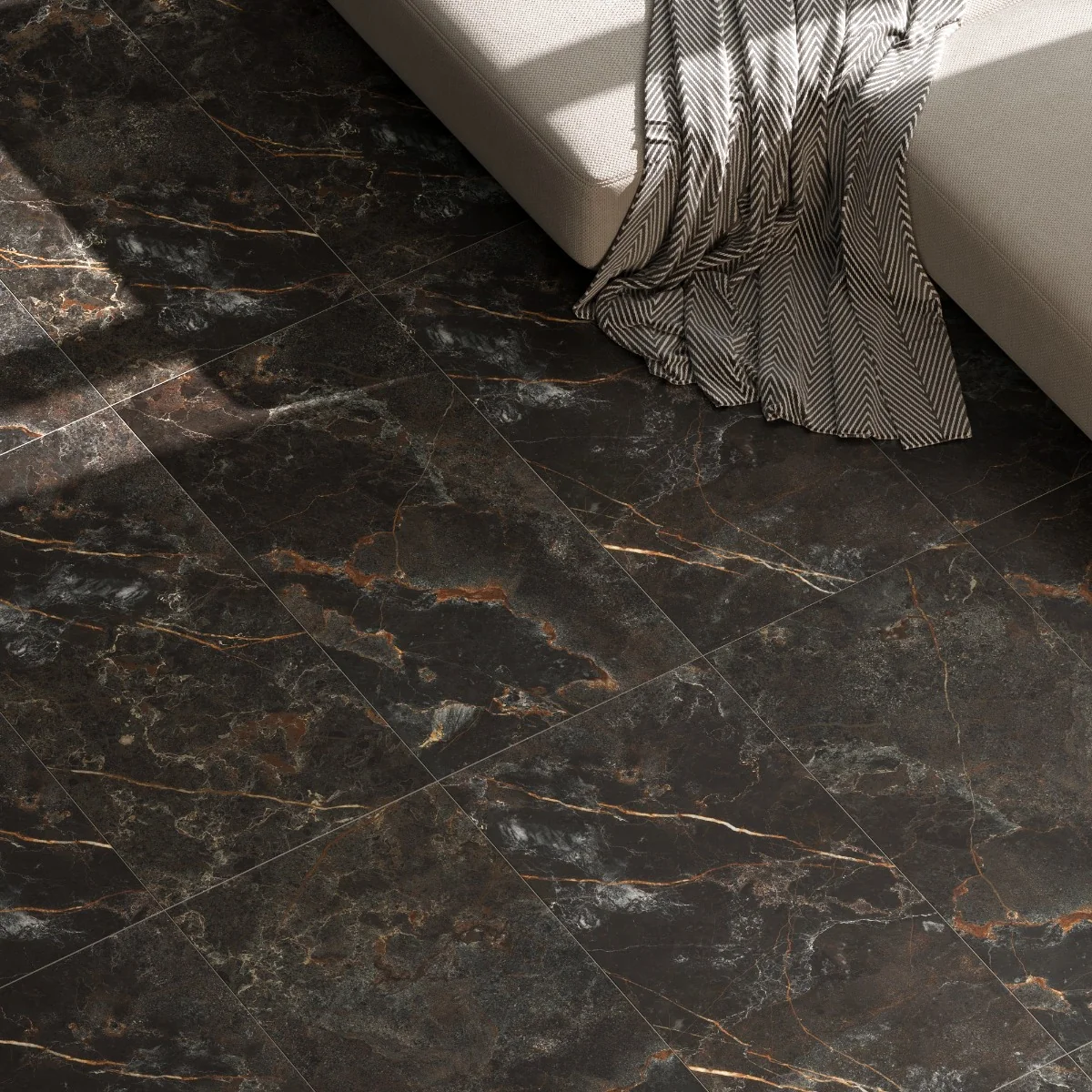 Gresie Porțelanată Rectificată Imperial Black (Richstone) 60X120 Mată