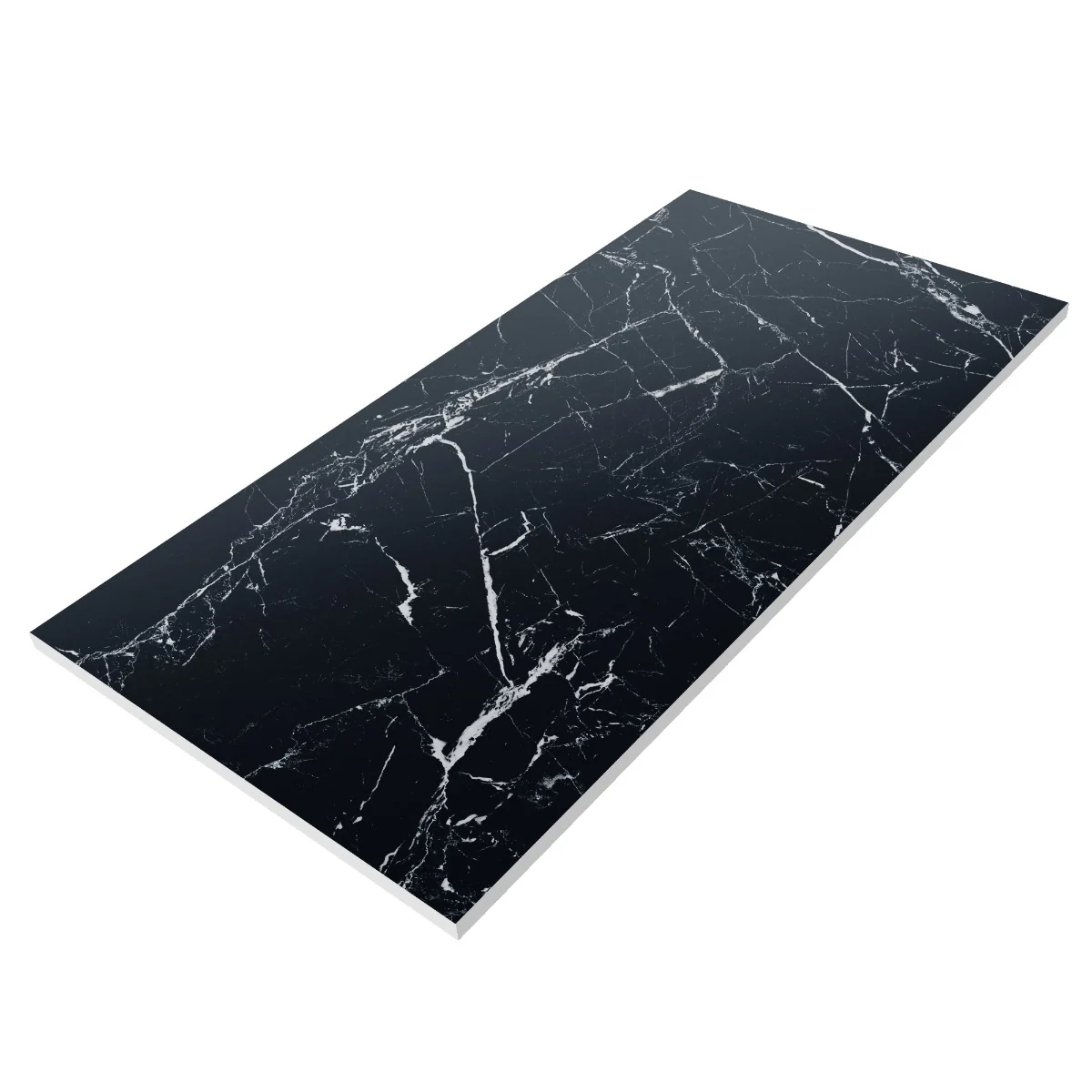 Gresie Exterior / Interior Antiderapanta Marquina Black 60 x 120 Mata Portelanata Rectificata