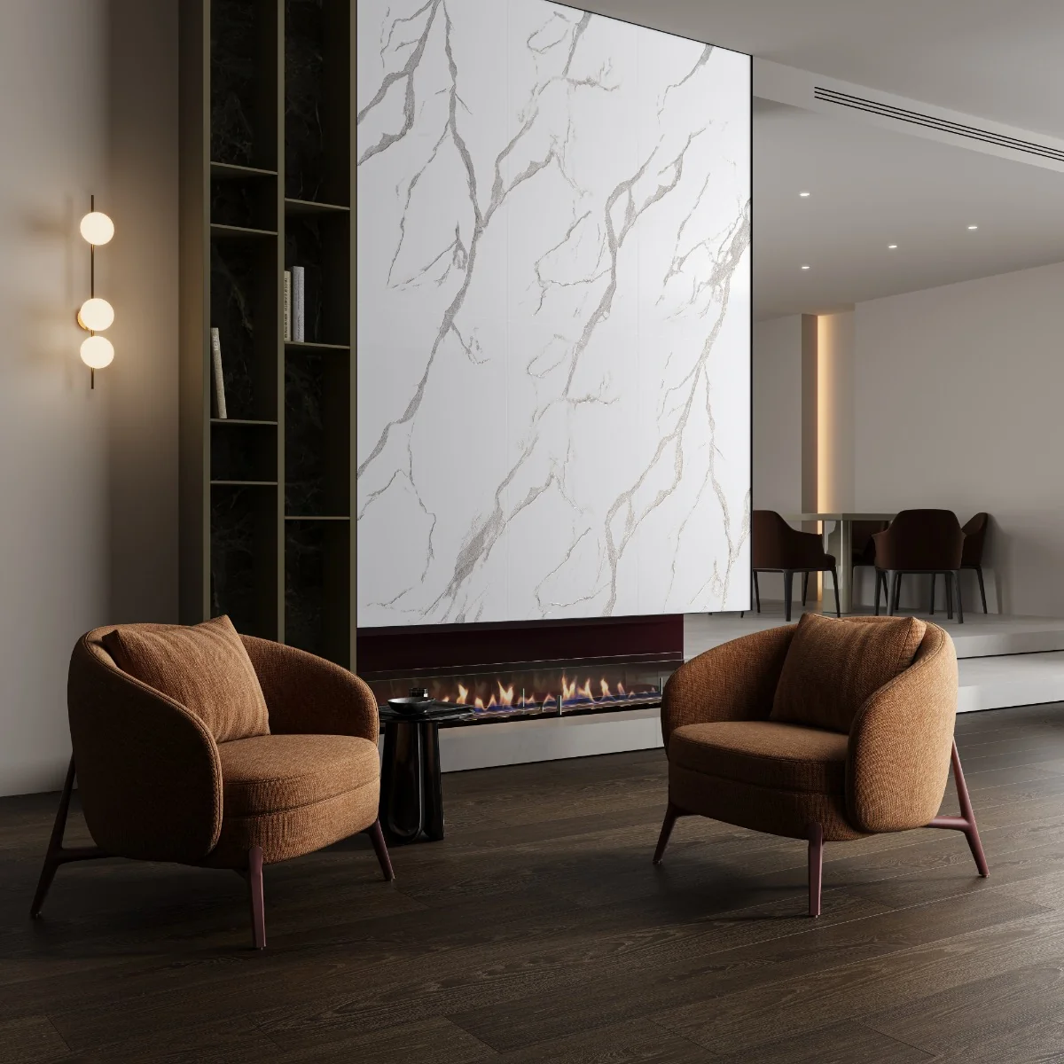 Gresie Cu Insertii Aurii Flip Satvario Gold Insert Carving 60X120 Lucioasa