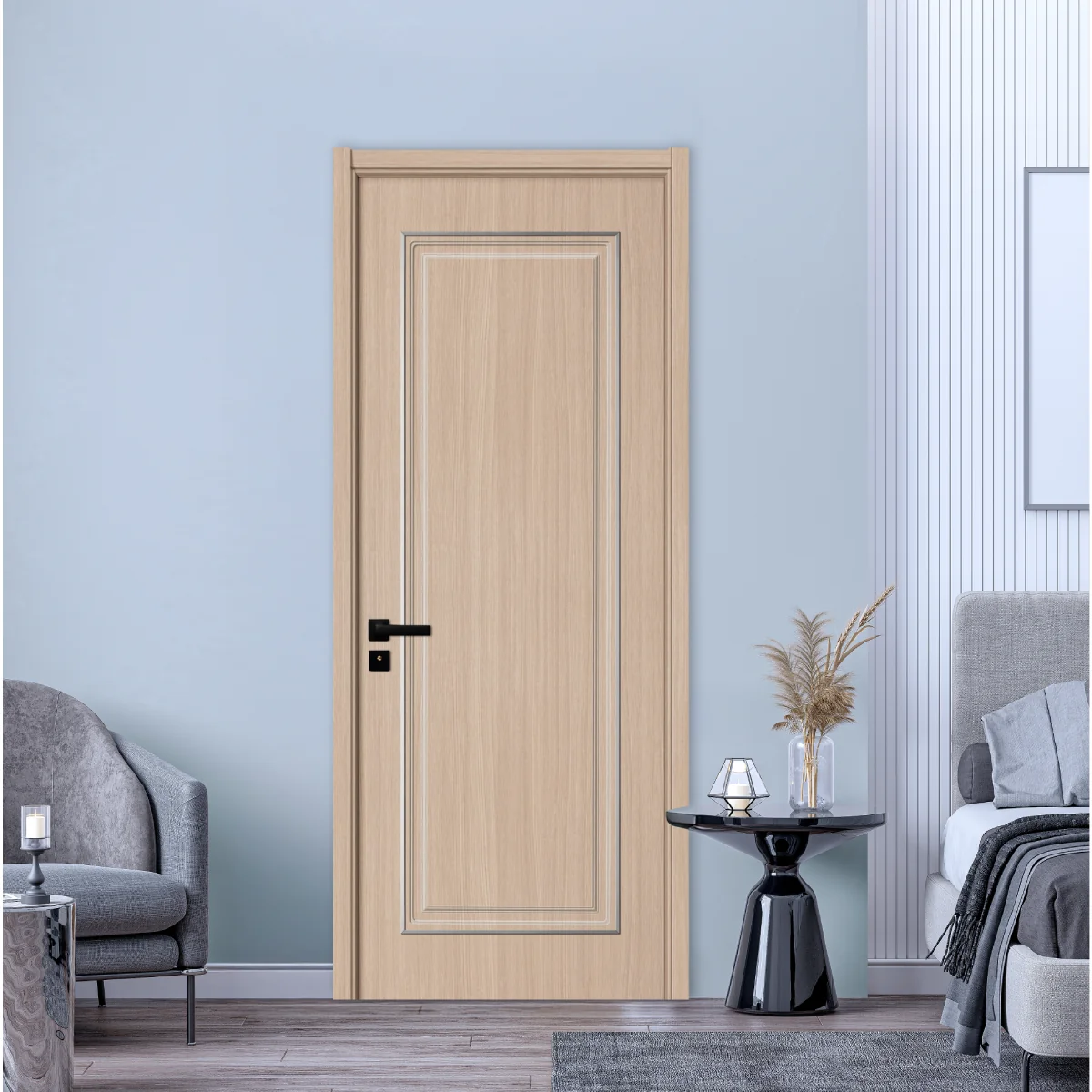 Usa Interior Din MDF KM 460 Reversibila Toc Inclus Stejar Auriu 80 x 200 Cm