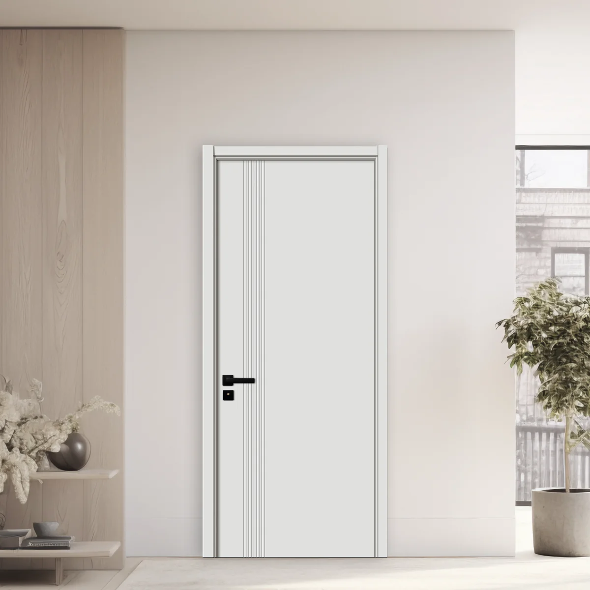 Usa Interior Din MDF KM 507 Reversibila Toc Inclus Alba 60 x 200 cm