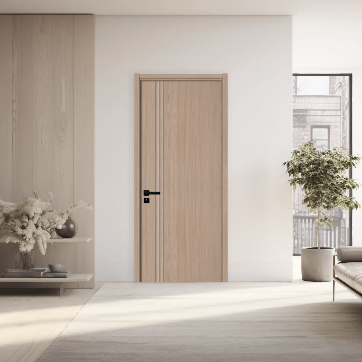 Usa Interior Din MDF KM 507 Reversibila Toc Inclus Stejar Auriu 80 x 200 cm