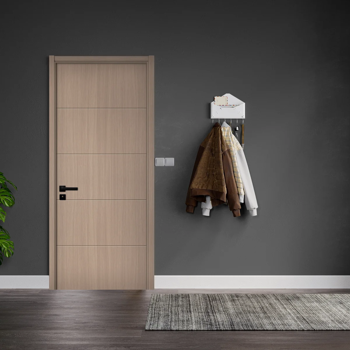 Usa Interior Din MDF KM 512 Reversibila Toc Inclus Stejar Auriu 60 x 200 cm