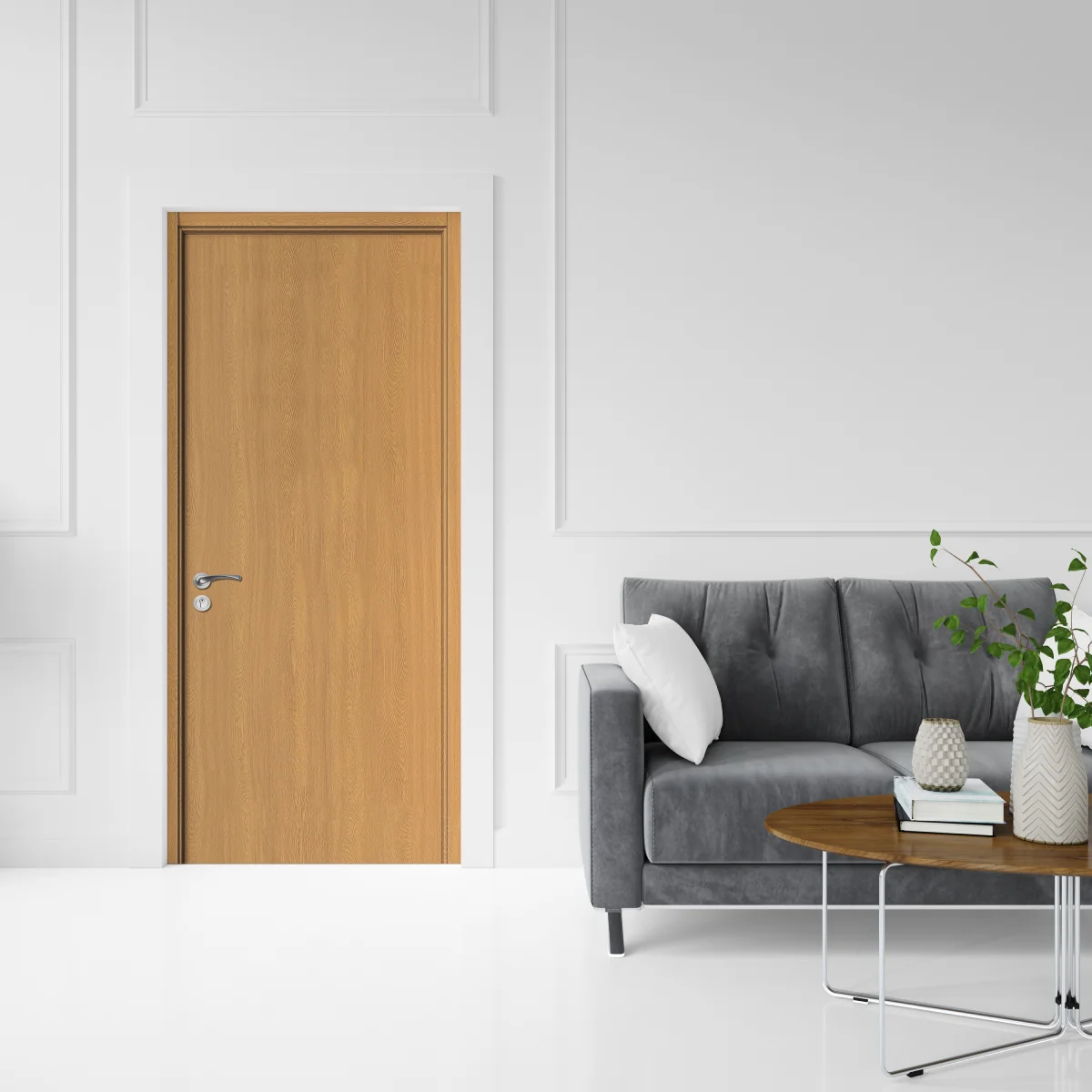 Usă Interior Din MDF OP 030 Reversibilă Toc Inclus Stejar 80 x 200 cm