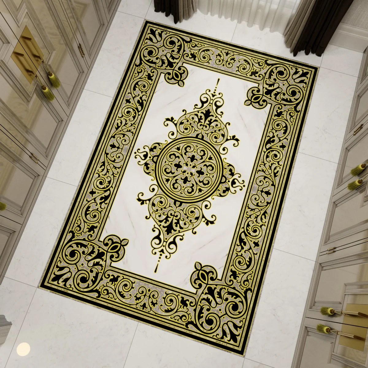 Gresie Decorativa / Covor Ceramic Baroque Zahra 1218616-1B 120X180 (6 Placi 60X60) Lucioasa