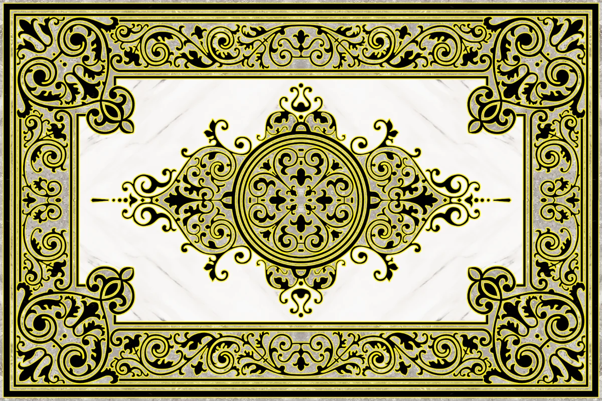 Gresie Decorativa / Covor Ceramic Baroque Zahra 1218616-1B 120X180 (6 Placi 60X60) Lucioasa