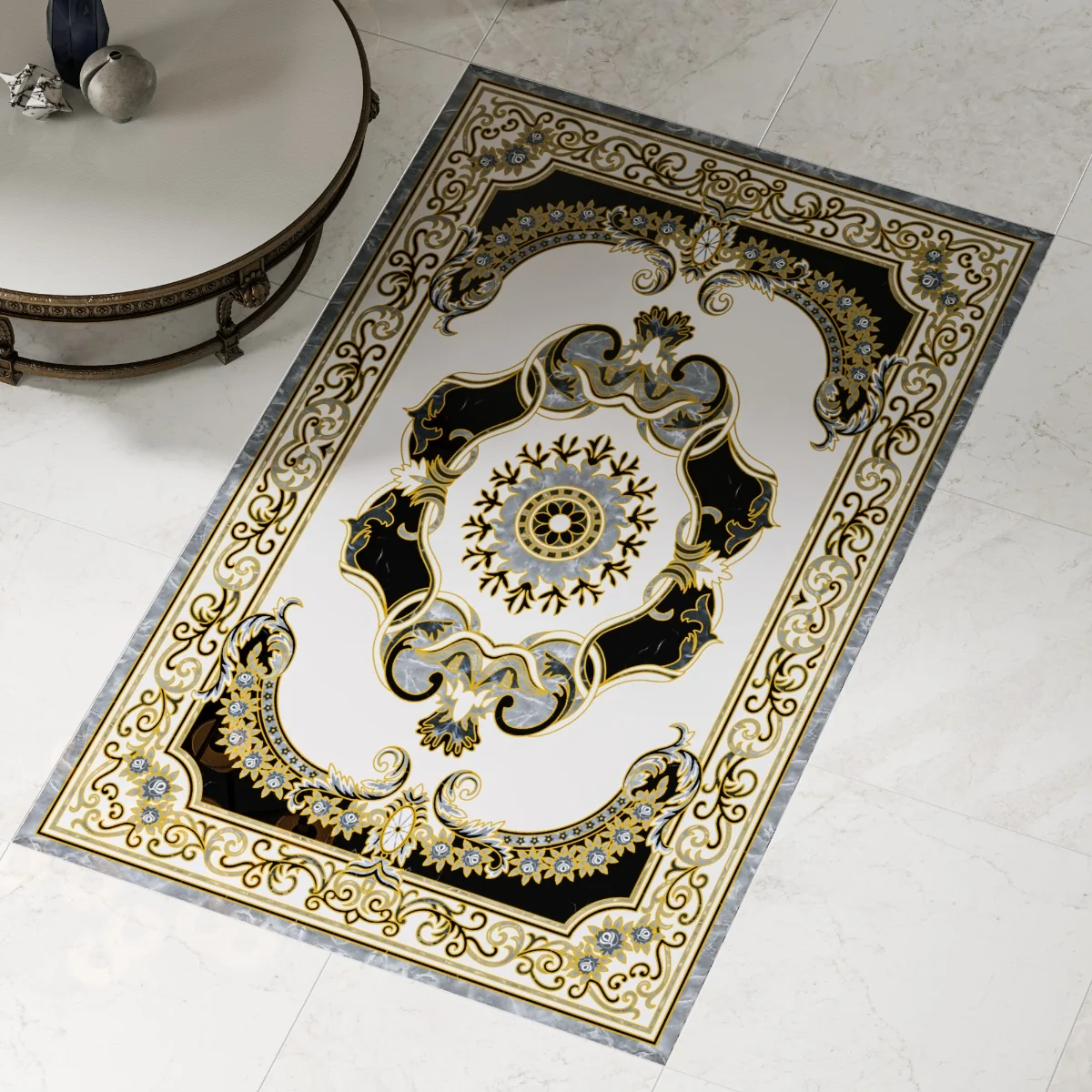 Gresie Decorativa / Covor Ceramic Baroque Hajar 1218714-1B 120X180 (6 Placi 60X60) Lucioasa