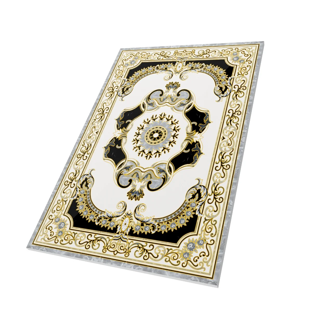 Gresie Decorativa / Covor Ceramic Baroque Hajar 1218714-1B 120X180 (6 Placi 60X60) Lucioasa