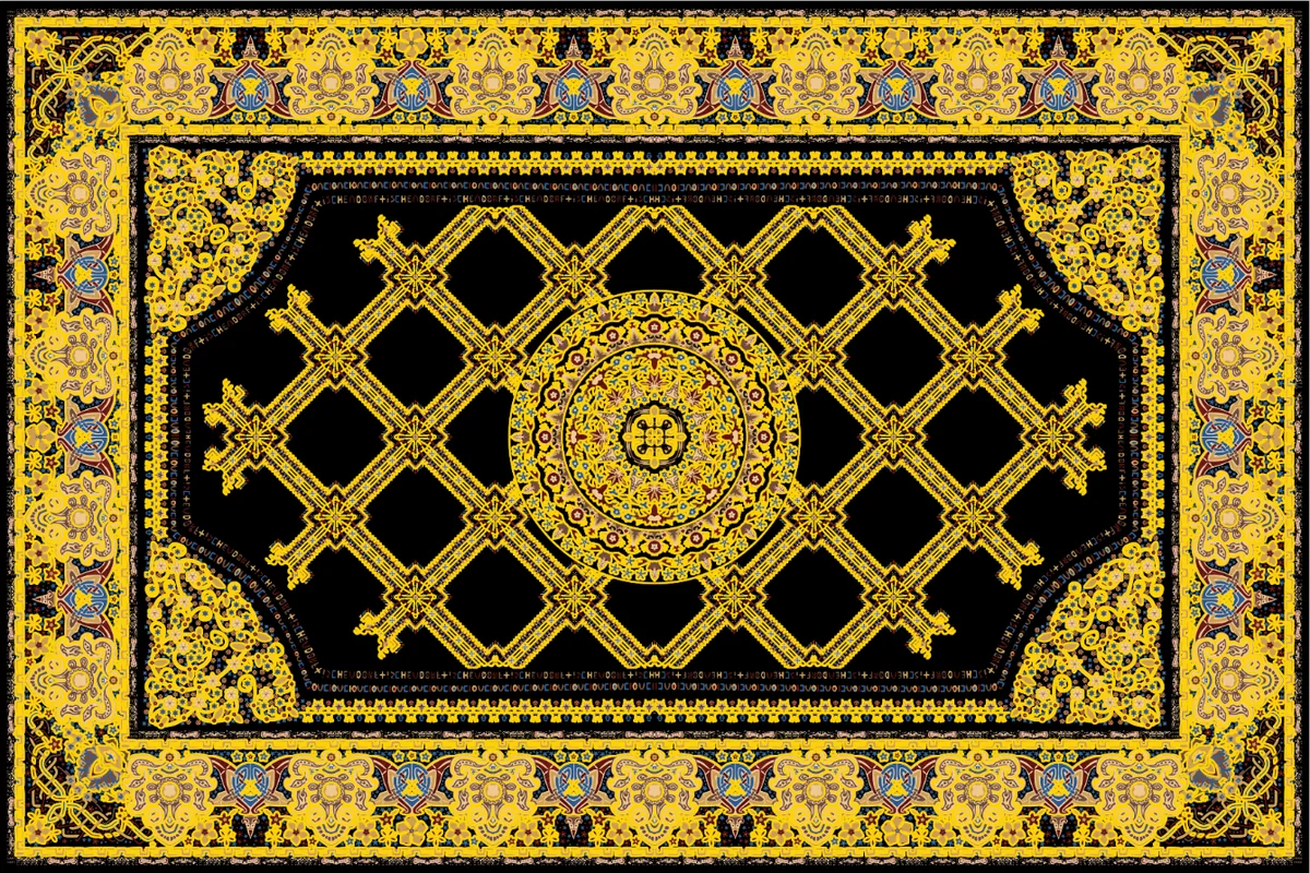 Gresie Decorativa / Covor Ceramic Baroque Aswad 1218517-1B 120X180 (6 Placi 60X60) Lucioasa