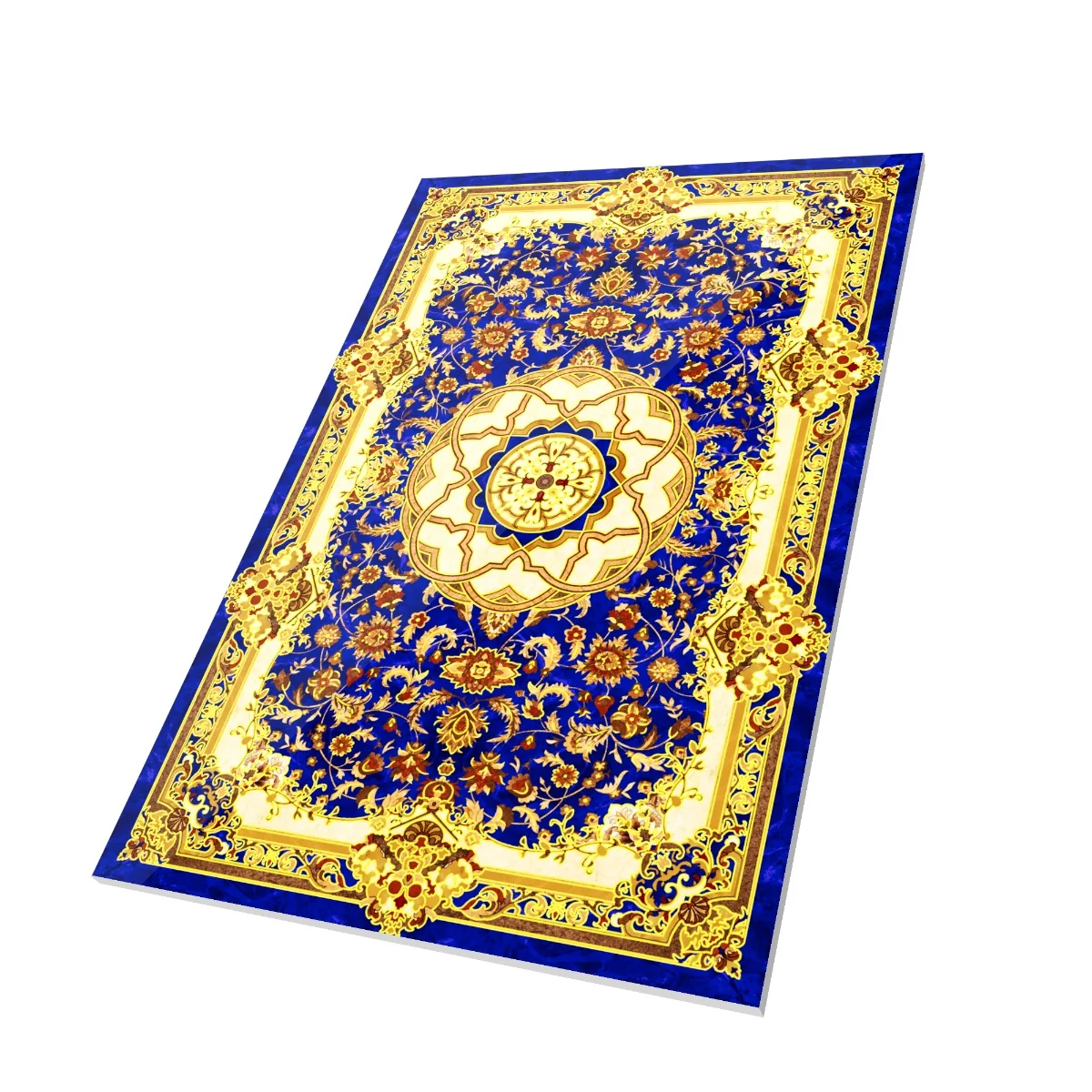 Gresie Decorativa / Covor Ceramic Baroque Ahmar Azul 1218646-2B 120X180 (6 Placi 60X60) Lucioasa