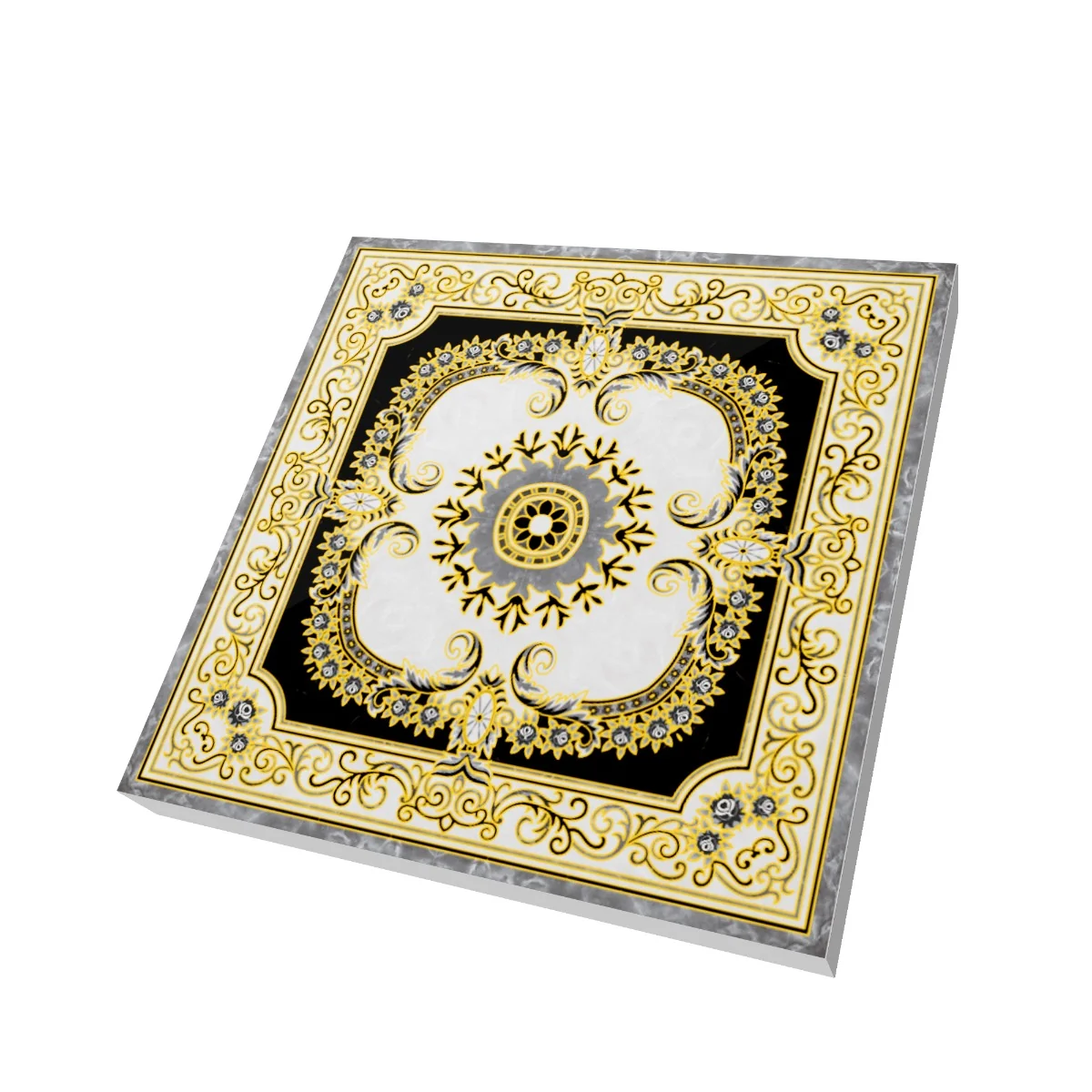 Gresie Decorativa / Covor Ceramic Baroque Hajar 12714-1B 120X120 (4 Placi 60X60) Lucioasa