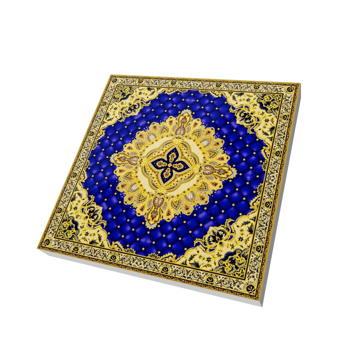 Gresie Decorativa / Covor Ceramic Baroque Amara Azul 121103-1B 120X120 (4 Placi 60X60) Lucioasa