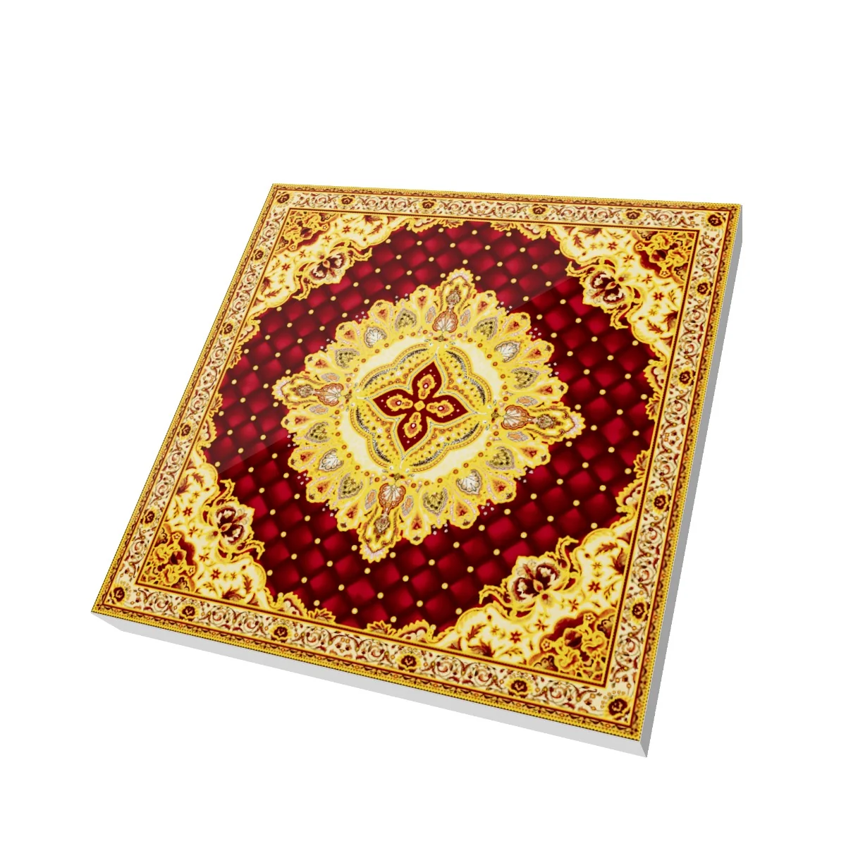 Gresie Decorativa / Covor Ceramic Baroque Amara Rojo 121103-2B 120X120 (4 Placi 60X60) Lucioasa