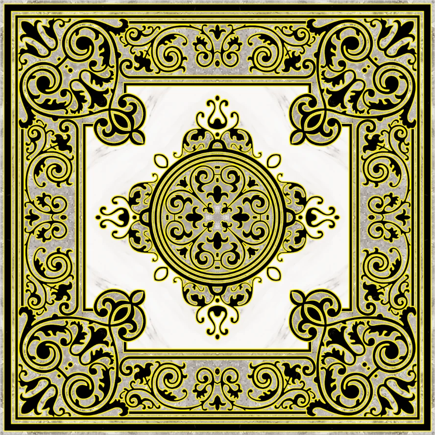 Gresie Decorativa / Covor Ceramic Baroque Zahra 12618-1B 120X120 (4 Placi 60X60) Lucioasa