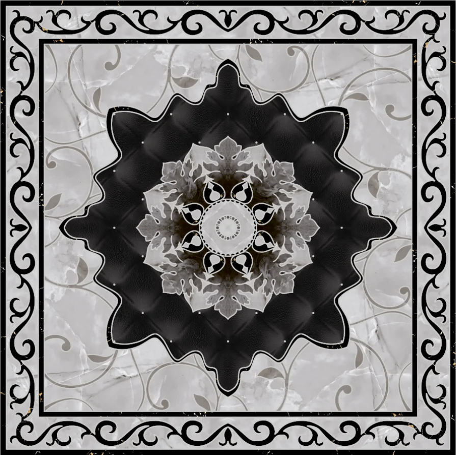 Gresie Decorativa / Covor Ceramic Baroque Nadir 12632-1A 120X120 (4 Placi 60X60) Lucioasa