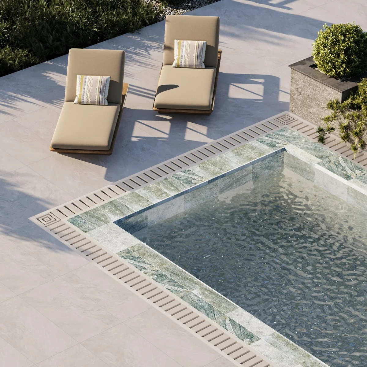 Gresie Antiderapanta Portelanata Pentru Piscina Ibiza 30X60 Mata