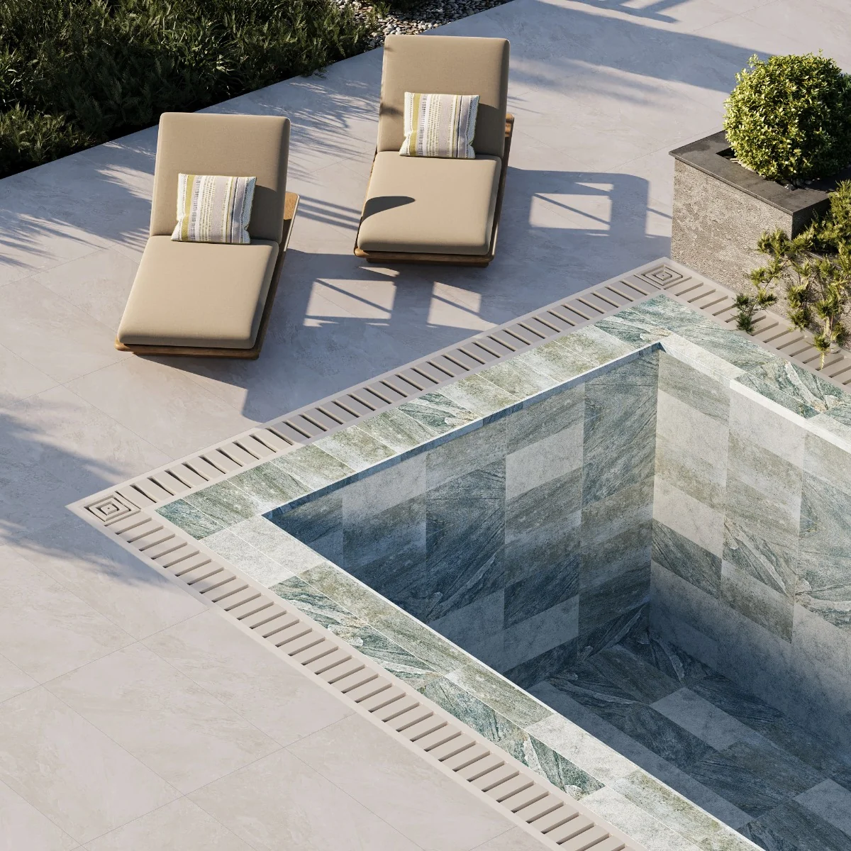 Gresie Antiderapanta Portelanata Pentru Piscina Ibiza 30X60 Mata