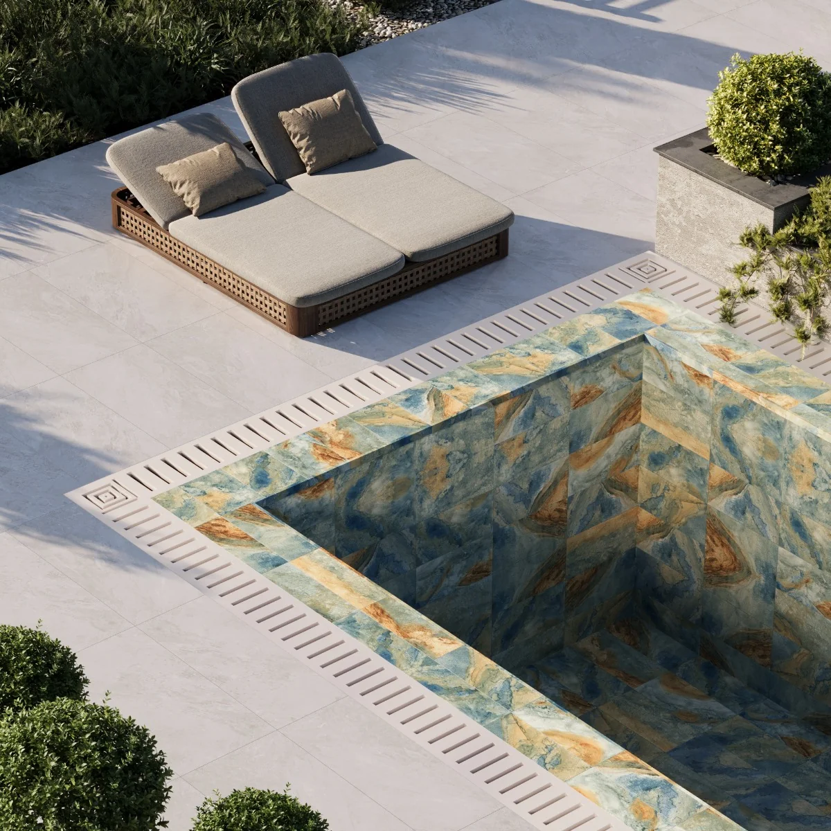 Gresie Antiderapanta Portelanata Pentru Piscina Portofino 30X60 Mata