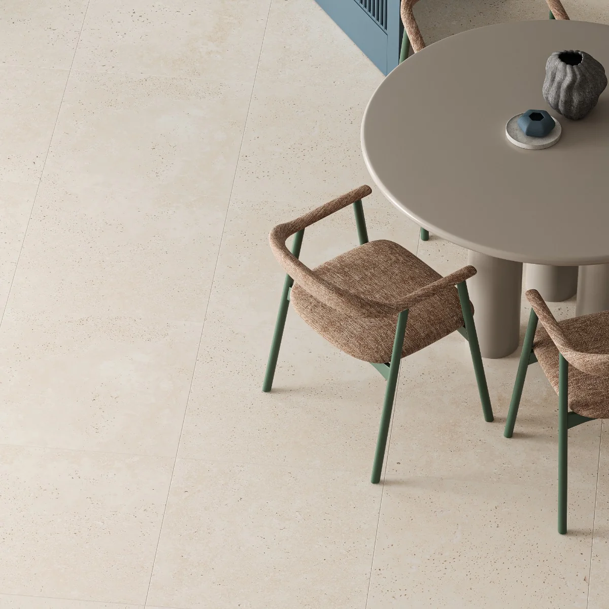 Gresie Antiderapanta Exterior / Interior Classic Travertine Pearl 60X60X2 Mata Portelanata Rectificata Aspect Ciment