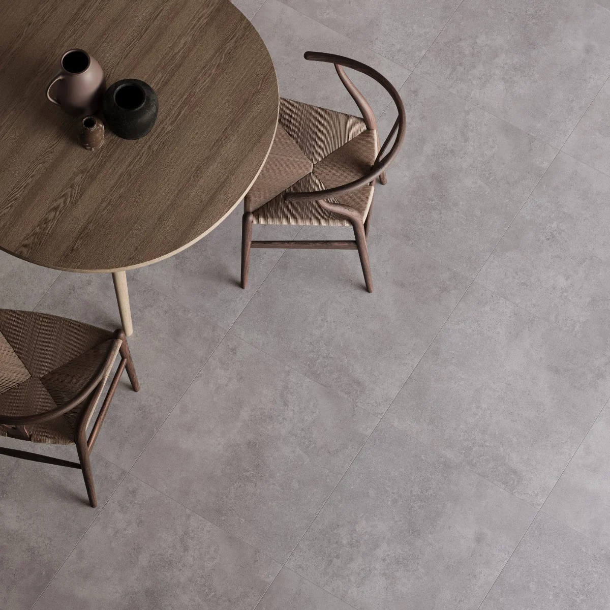 Gresie Antiderapanta Exterior / Interior Luna Cool Grey 60X60X2 Mata Portelanata Rectificata Aspect Ciment