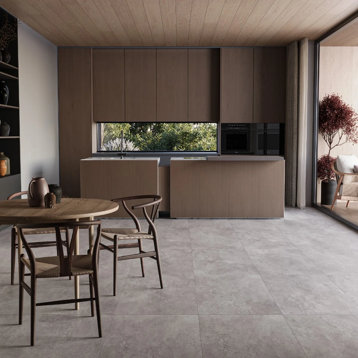 Gresie Antiderapanta Exterior / Interior Luna Cool Grey 60X60X2 Mata Portelanata Rectificata Aspect Ciment
