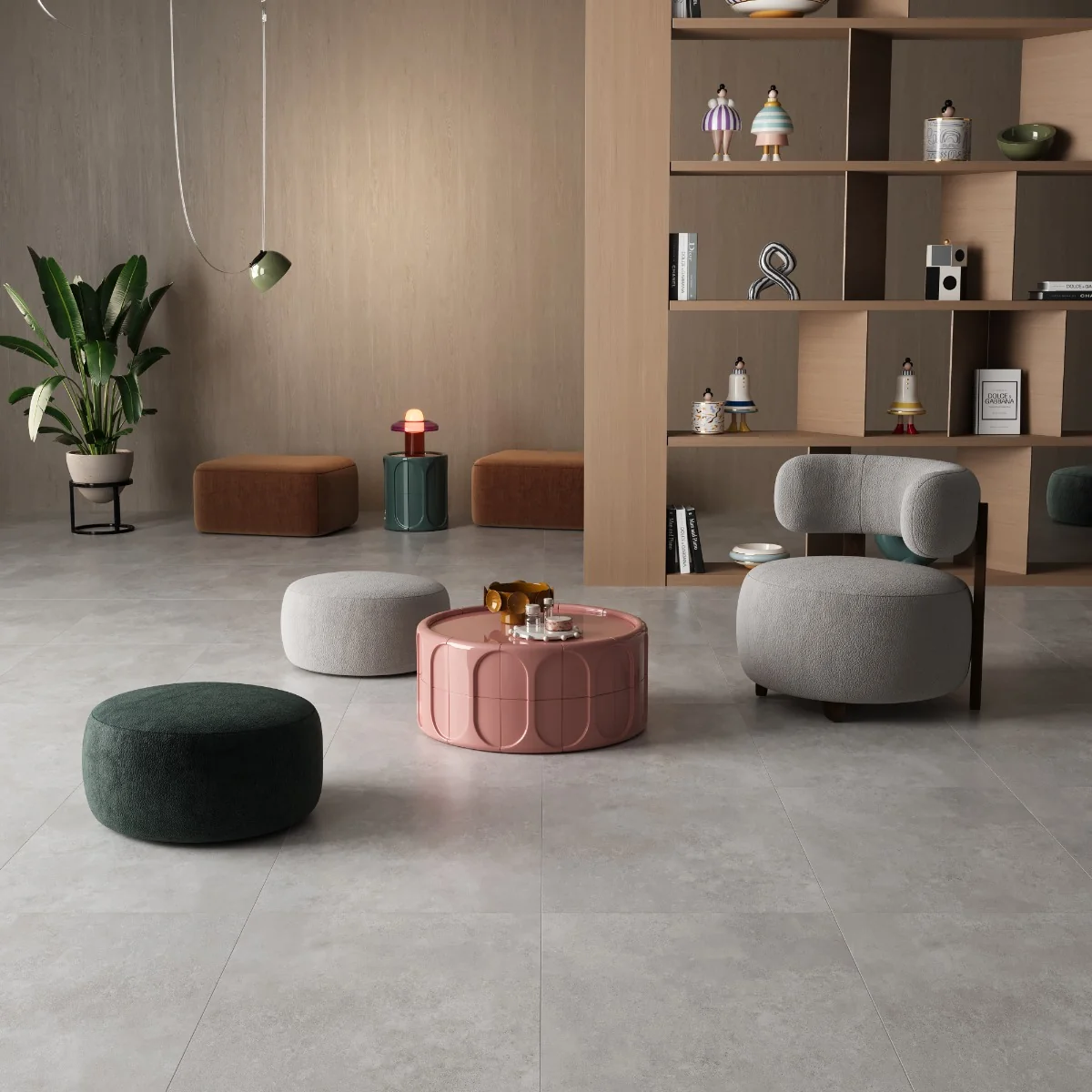 Gresie Antiderapanta Exterior / Interior Luna Offwhite 60X60X2 Mata Portelanata Rectificata Aspect Ciment