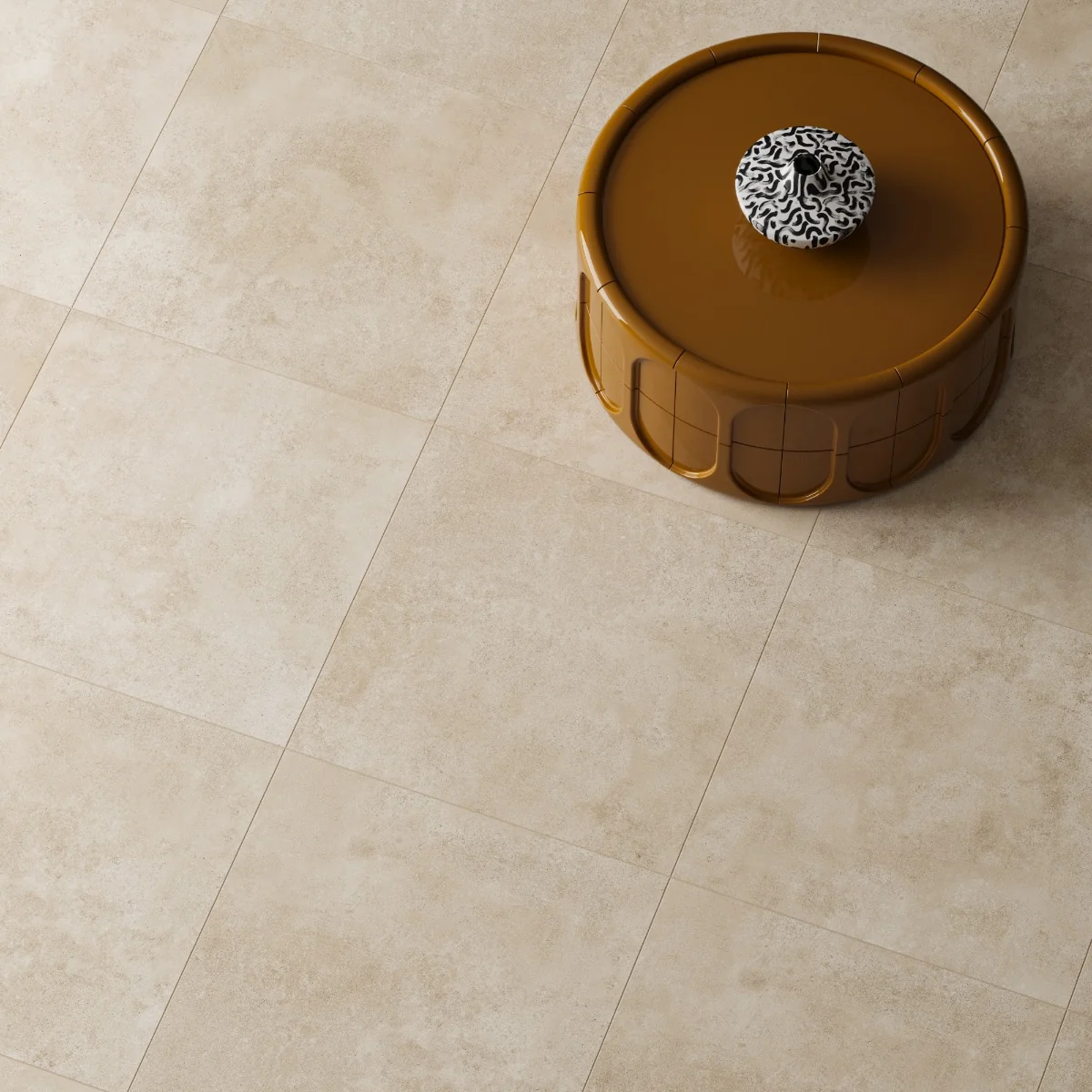 Gresie Antiderapanta Exterior / Interior Luna Sand 60X60X2 Mata Portelanata Rectificata Aspect Ciment