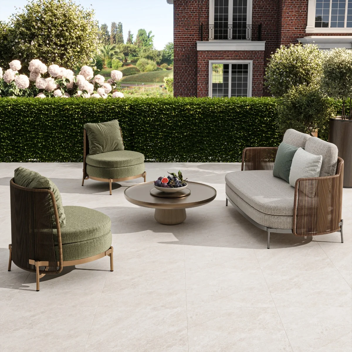 Gresie Antiderapantă Exterior / Interior Quartz White 60 x 60 x 2 Mată Porțelanată Rectificată Aspect Ciment