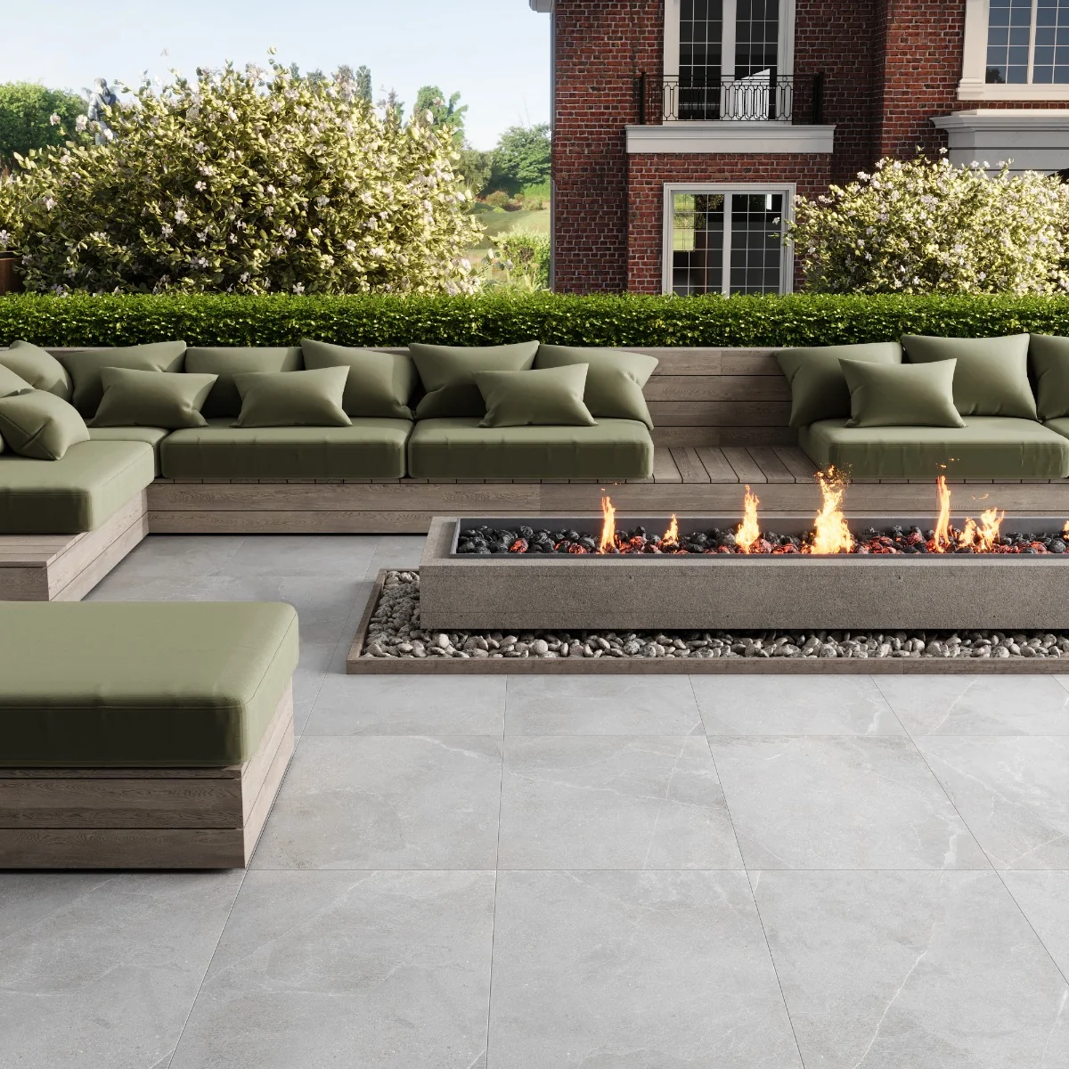 Gresie Antiderapanta Exterior / Interior Grande Silver 60X60X2 cm Mata Portelanata Rectificata Aspect Ciment