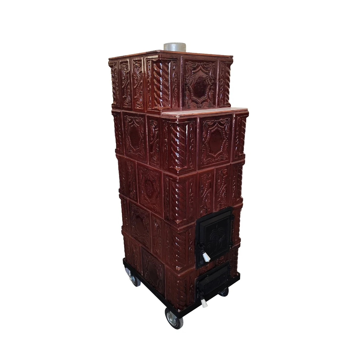 Soba Teracota Maro 5 Randuri Tip Godin 45 x 45 x 135 cm Evacuare Dreapta