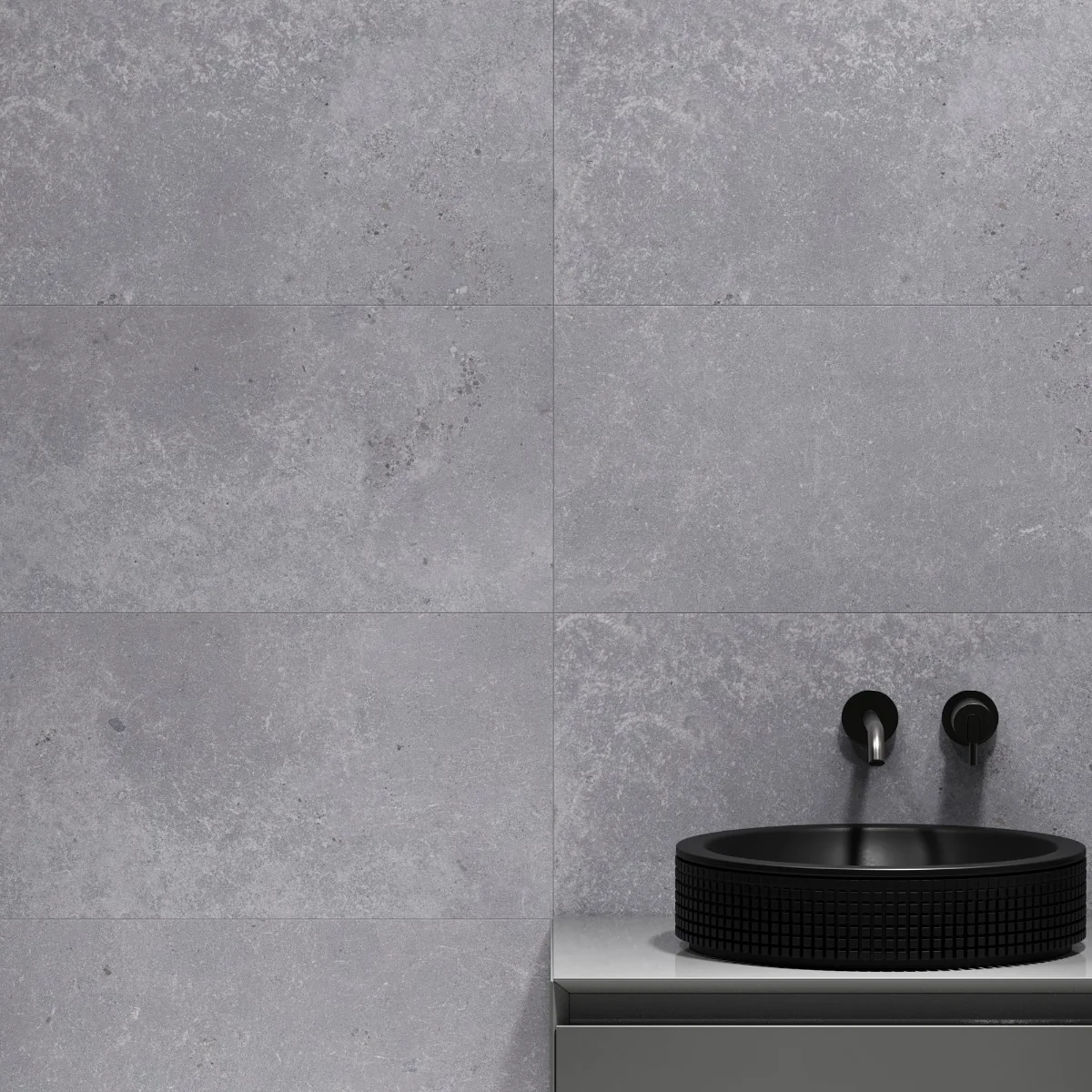 Gresie Exterior / Interior Antiderapanta Walk Grey 30 x 60 cm Mata Portelanata Aspect Ciment