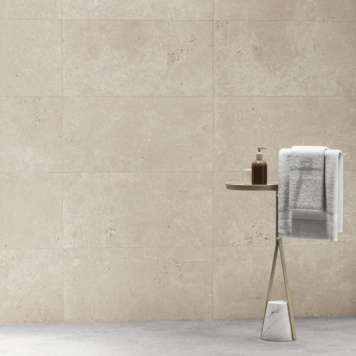 Gresie Exterior / Interior Antiderapanta Walk Sand 30 x 60 cm Mata Portelanata Aspect Ciment