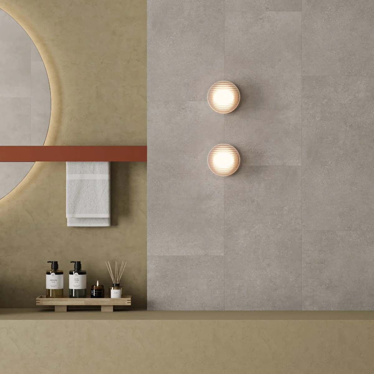 Gresie Exterior / Interior Portelanata Core Fume 30 x 60 cm Mata Aspect Ciment