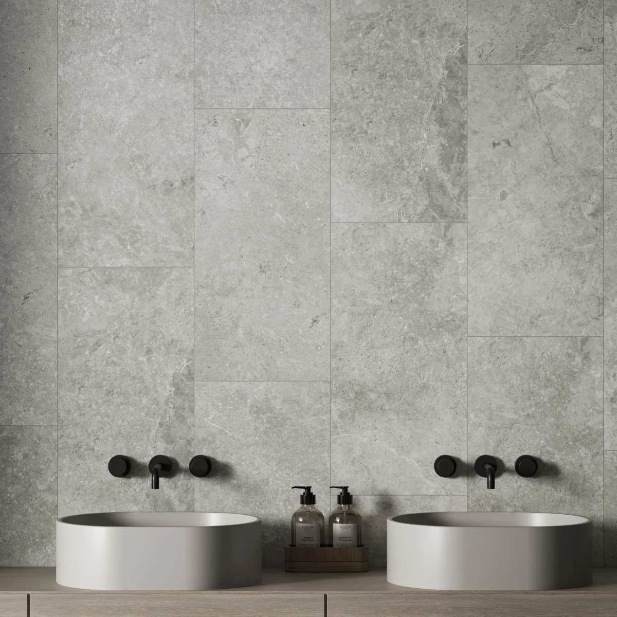 Gresie Exterior / Interior Portelanata Valley Grey 30 x 60 Cm Mata Aspect Ciment