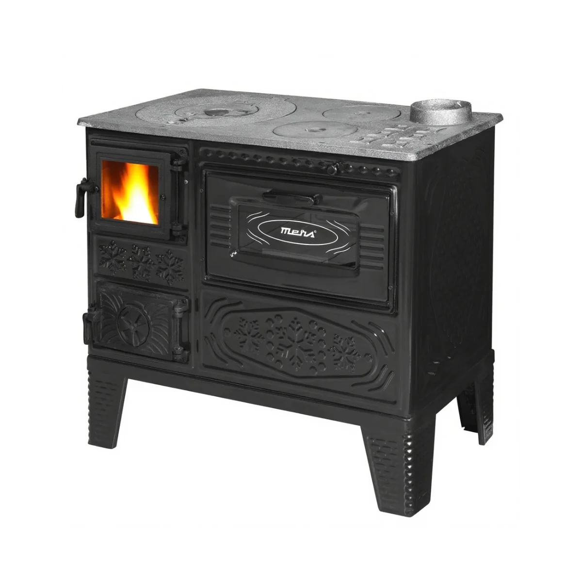 Soba Pentru Gatit Phantasya TK-203 Negru Lucios 7.8 KW Dreapta