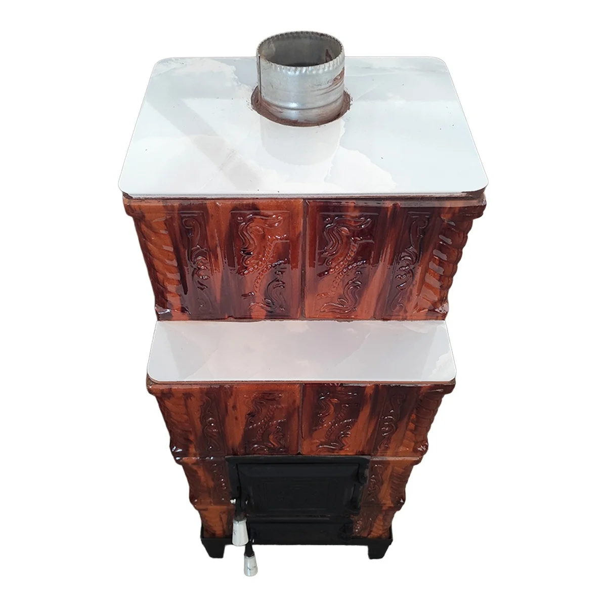 Soba Teracota 4 Randuri Maro Degrade 45 x 45 x 110 cm Evacuare Centru