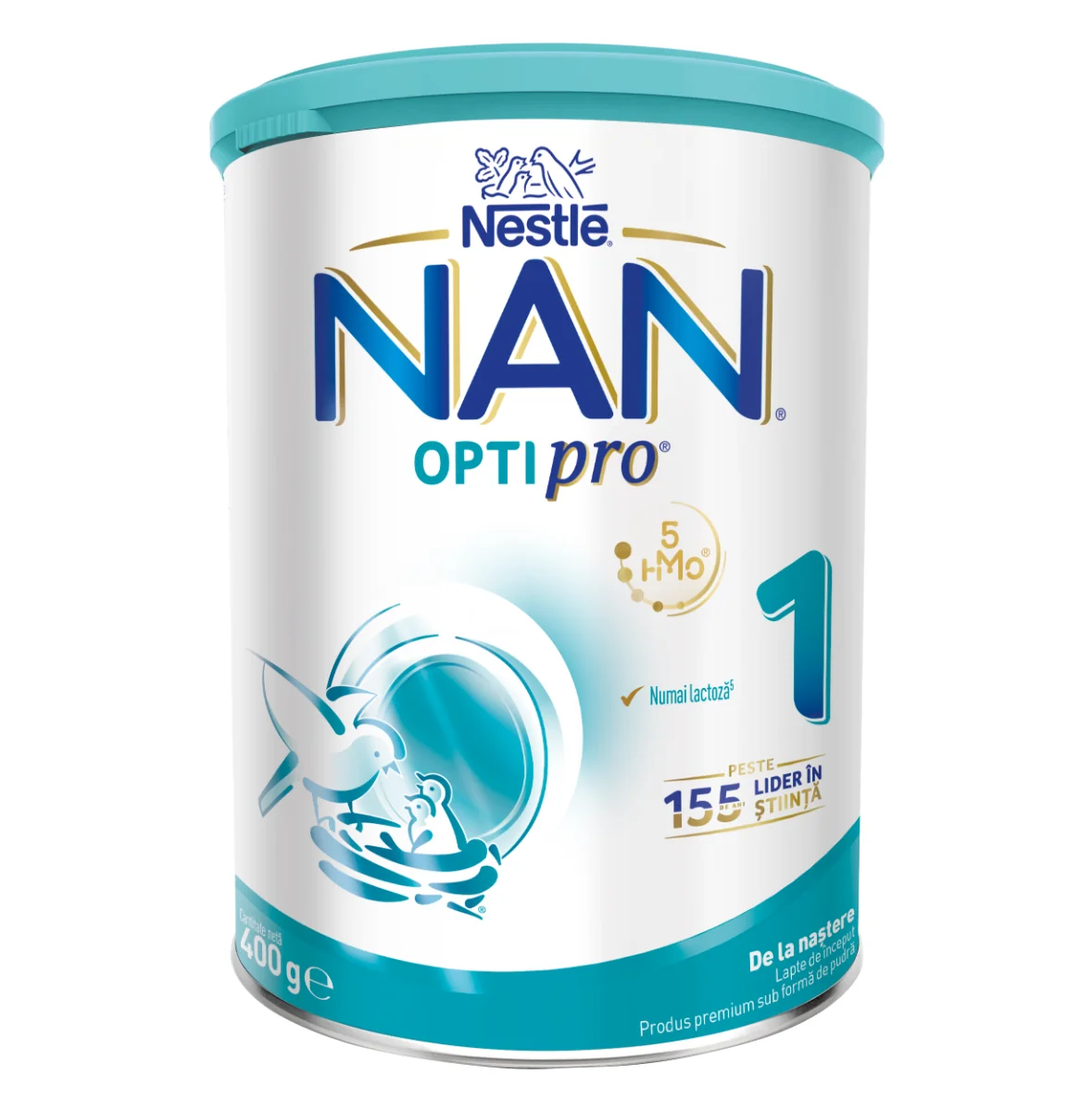 Formula de lapte praf pentru bebelusi NAN Optipro 1 intre 0-6 luni, 400g, Nestle