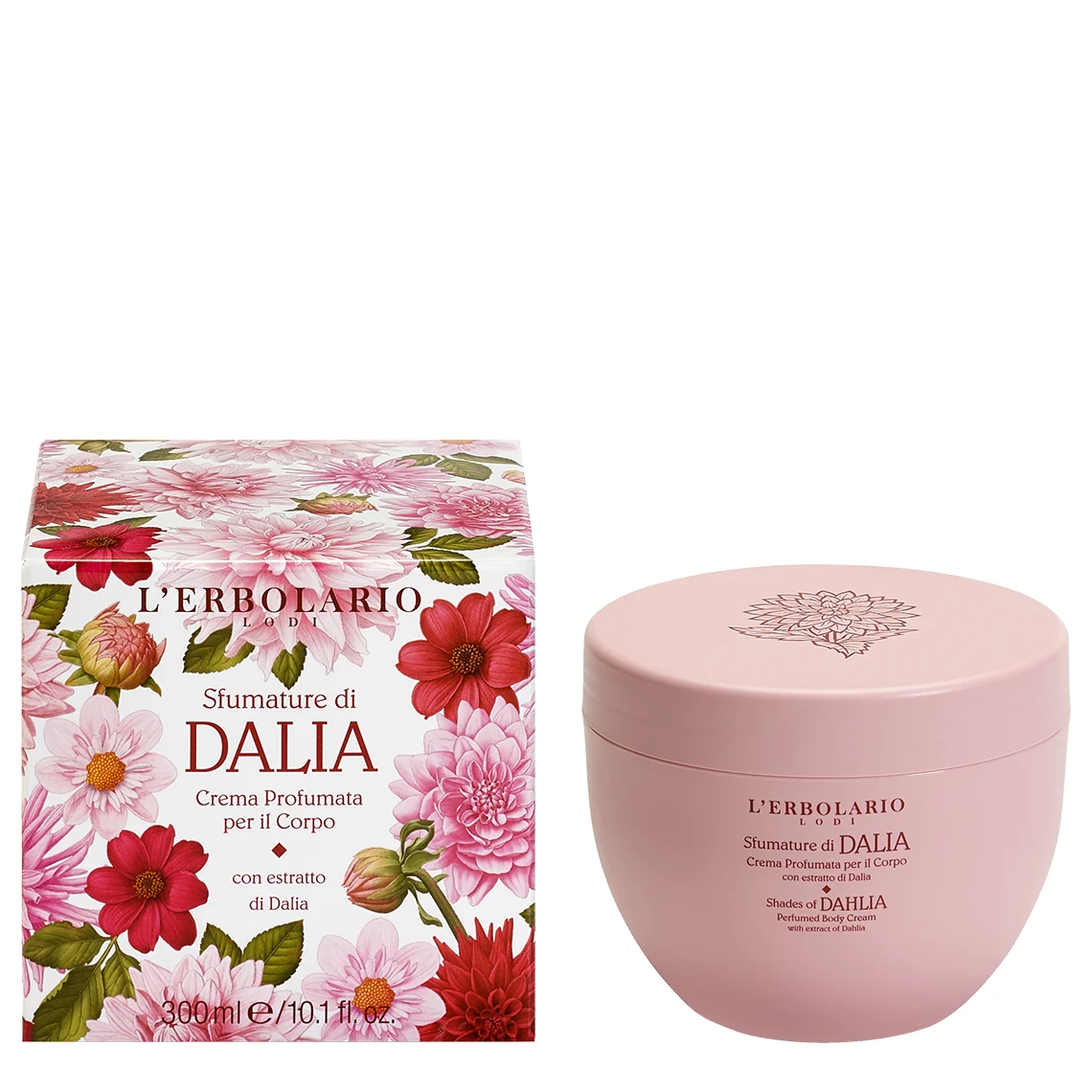 L'Erbolario Crema parfumata de corp Shades of Dahlia, 300ml