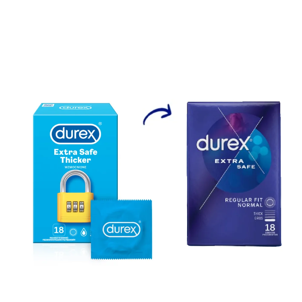 Prezervative Extra Safe, 18 bucati, Durex