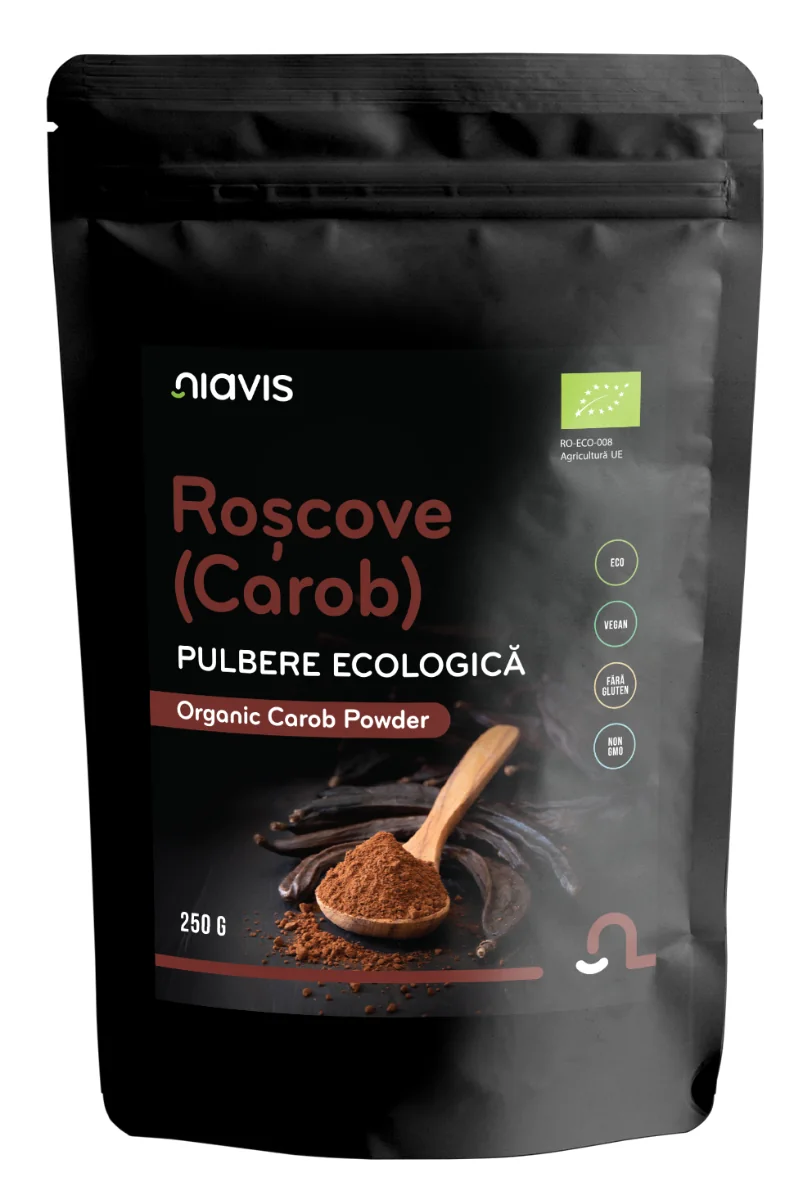 Roscove (Carob) Pulbere ecologica, 250g, Niavis