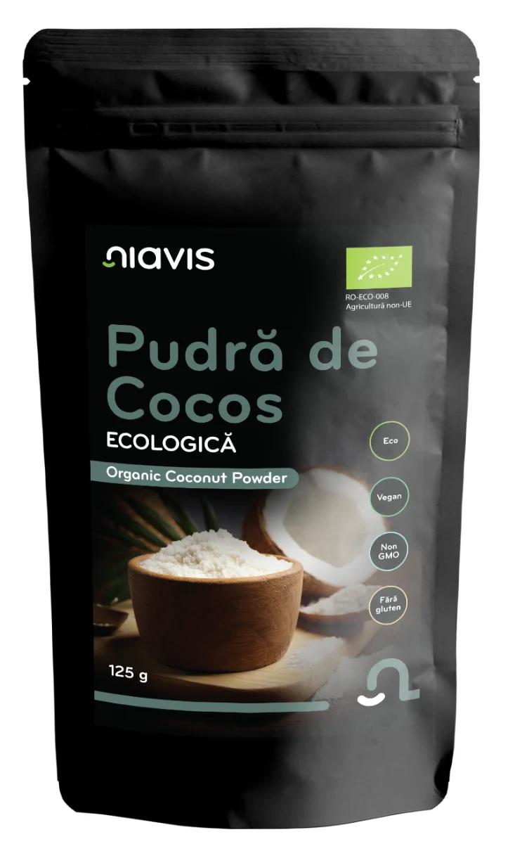 Pudra de cocos ecologica, 125g, Niavis