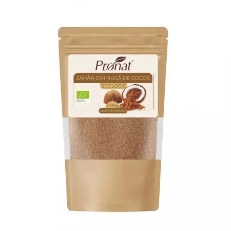 Zahar din flori de cocos Bio, 150g, Pronat