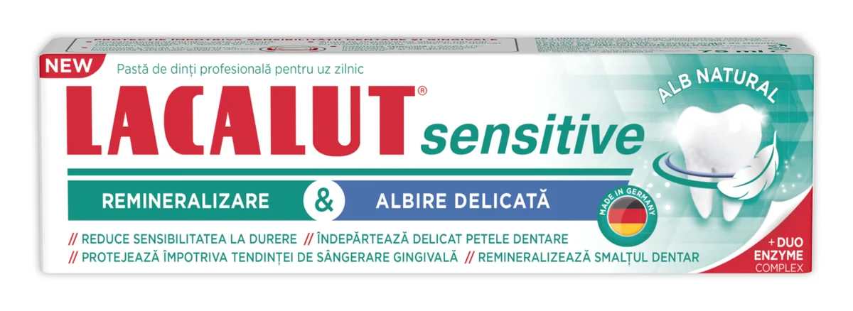 Pasta de dinti Sensitive Whitening, 75ml, Lacalut