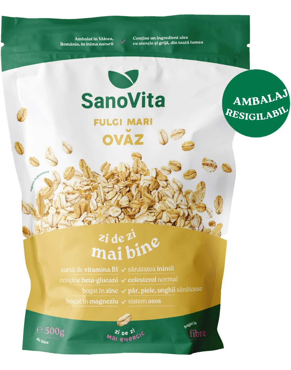 Fulgi de ovaz mari, 500g, SanoVita