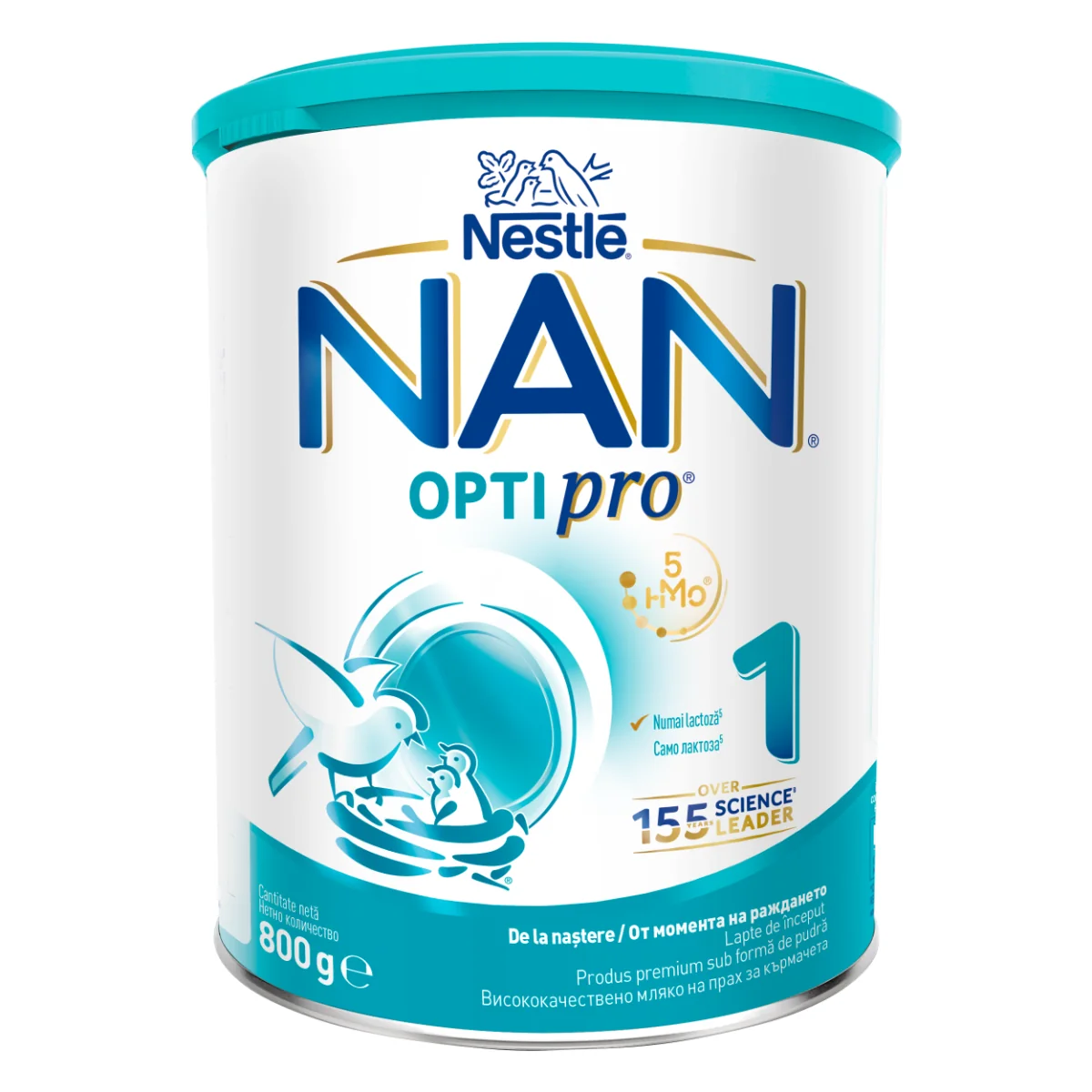 Formula de lapte praf pentru bebelusi NAN Optipro 1 intre 0-6 luni, 800g, Nestle