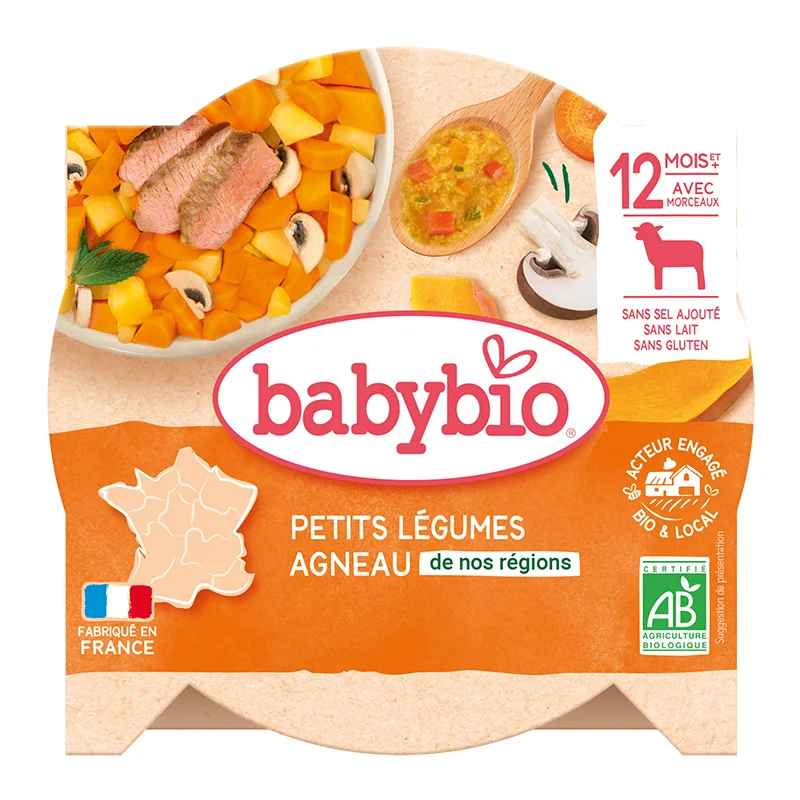 Meniu tocanita de legume si miel Bio, 230g, BabyBio